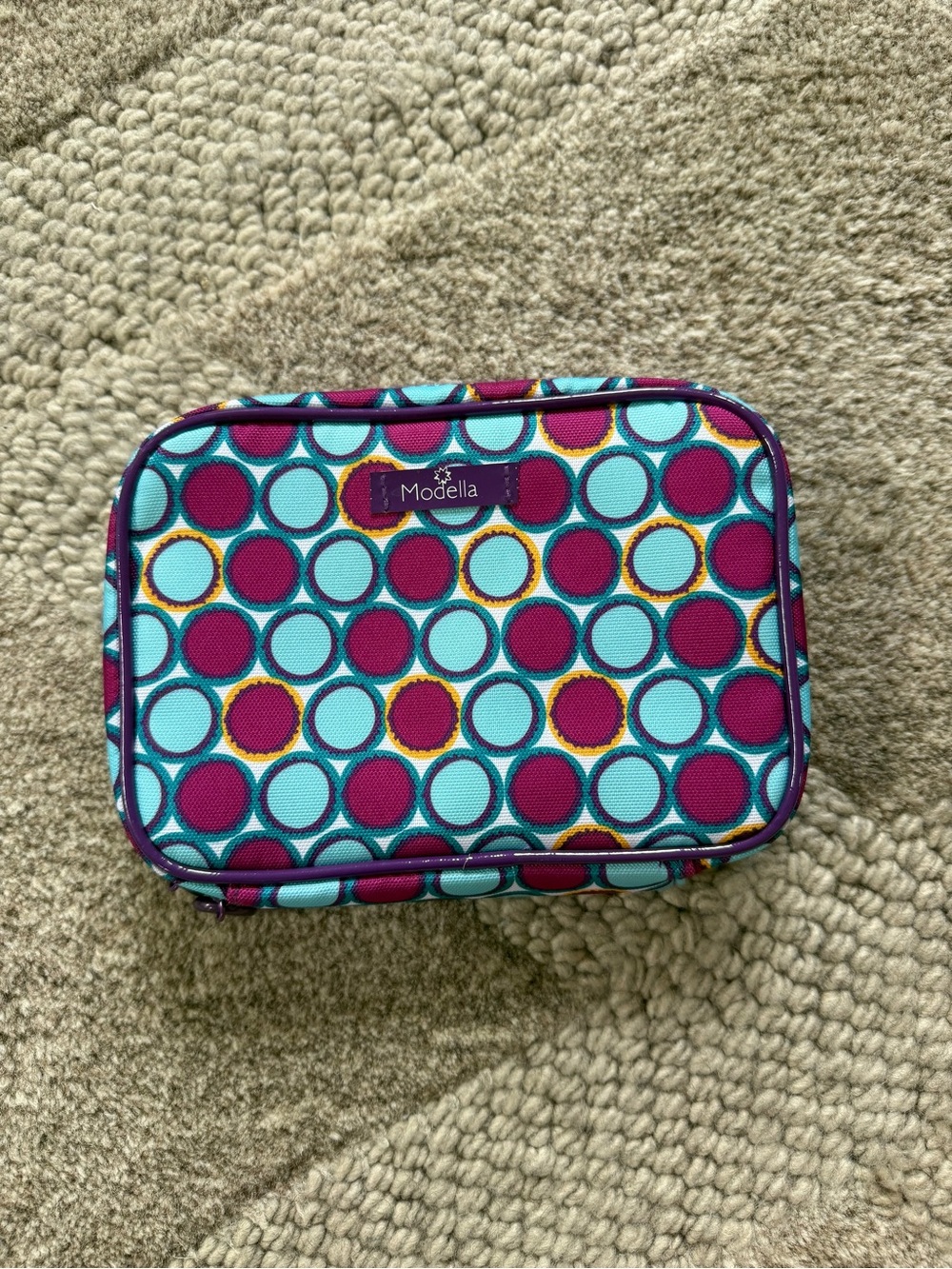 Modella Circle Print Cosmetic Travel Case